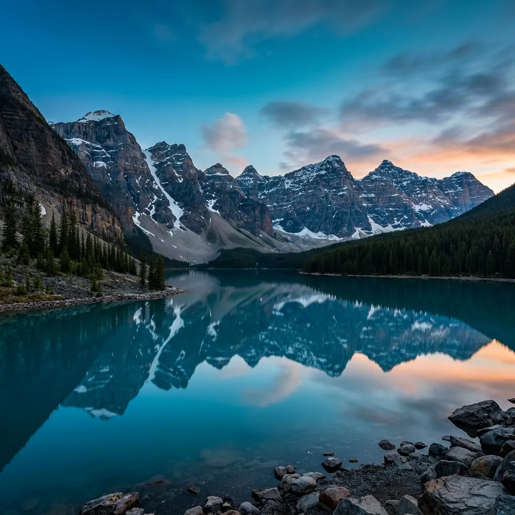Lac de montagne apaisant - Sérénité et équilibre psychique en Valais et Vaud